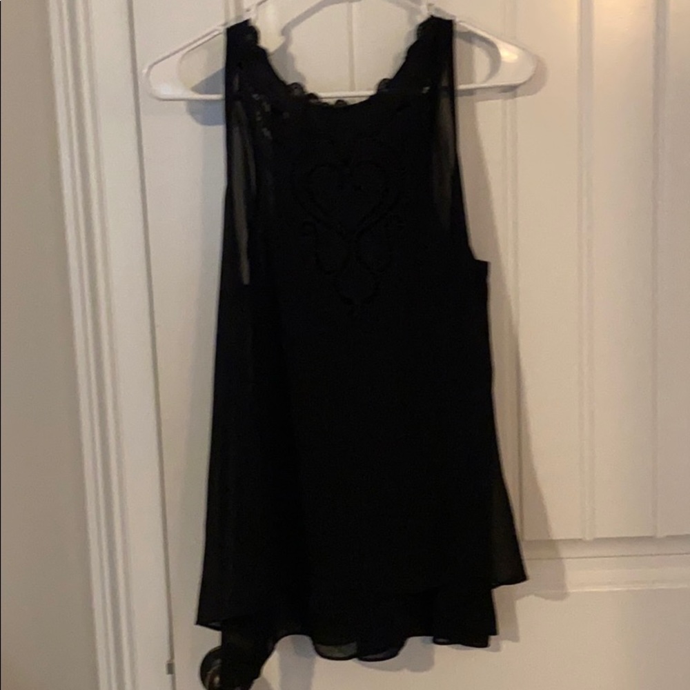 Black sleeveless top